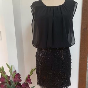 Guess sequin and chiffon Dress. Flapper Art Deco